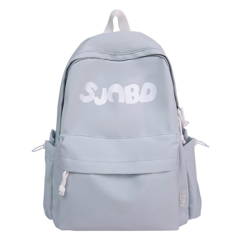 

Рюкзак для ученика средней школы, большой вместимости, с надписью, женский, дорожный, легкий синий