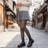 1 Pair Of Transparent Blue Butterfly Printed Stockings With Gentle Style And Slimming Effect, Paired With Pantyhose