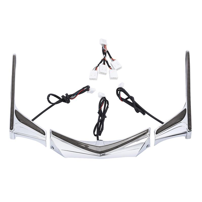 Motorcycle Rear Fender Tip Run Brake LED Light Strips For Honda Goldwing GL1800 2012-2017 F6B 2013-2017