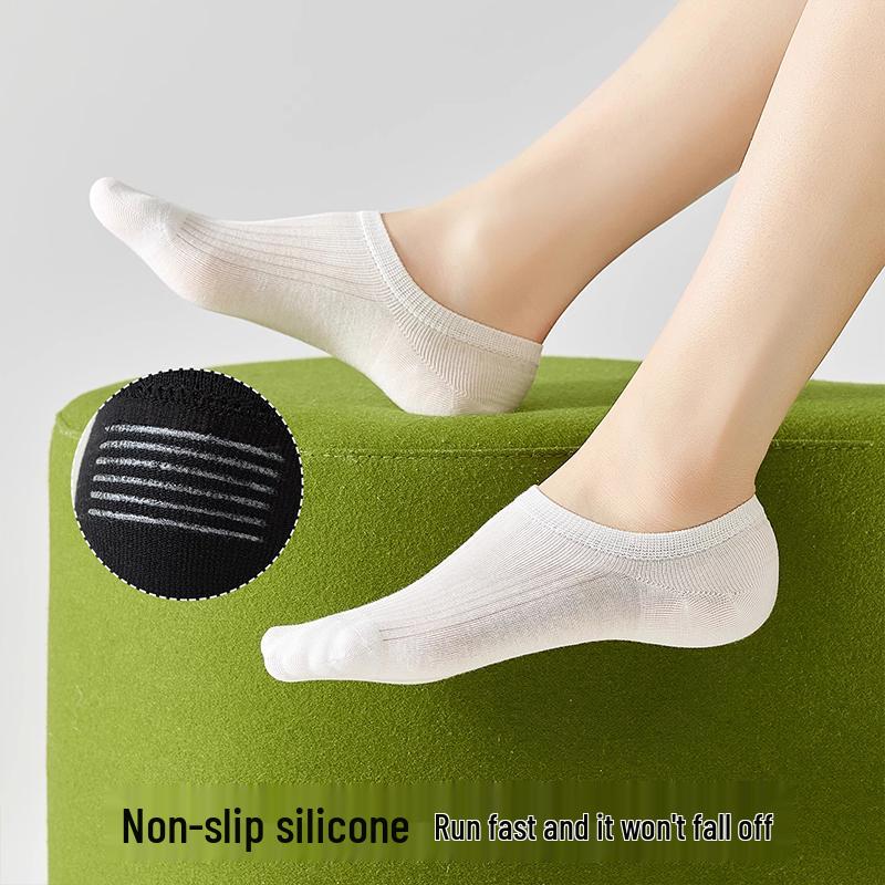Women's Ankle Socks - Mulberry Silk, Breathable Low-Cut, Non-Slip, Invisible Ice Mesh, Summer-Weight, Short, Won't Fall Off Heels.