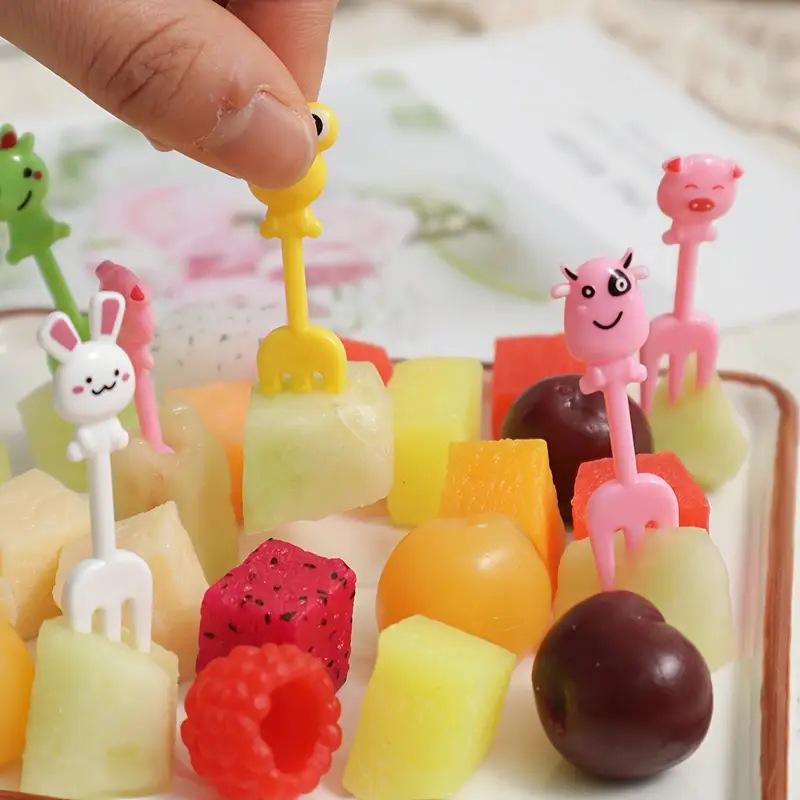 Kids' Cartoon Frog Fork Set: Creative Anime Bento Picks - Japanese Style