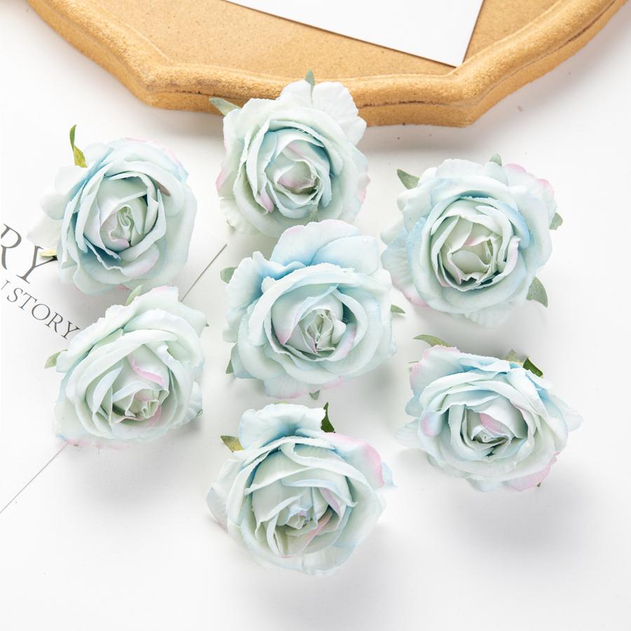 Artificial Flowers Flannel Roses Home Room Decora Valentine's Scrapbooking Wreath Wedding Bridal Accessories Clearance Diy Gift