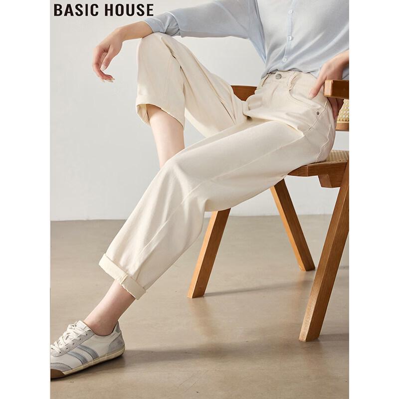 

Базовые женские укороченные джинсы прямого кроя с высокой талией Basic House XL