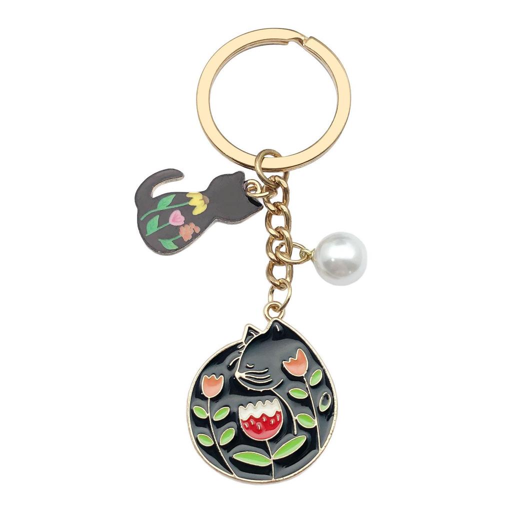 Cute Kitten Cartoon Keychain Pendant - Anime Backpack Decoration & Gift