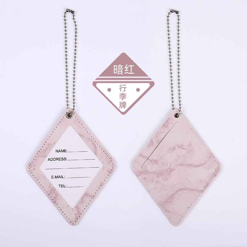 

Ins Marble Patterned Passport Holder Luggage Tag PU Passport Cover Case Passport Organzier Luggage Tags Travel Essentials