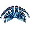 36PCS/Set Ear Gauges Stretching Kit 14-00G Stainless Steel Single Flare Ear Plugs Tunnels Flesh Tapers Stretcher Taper Set