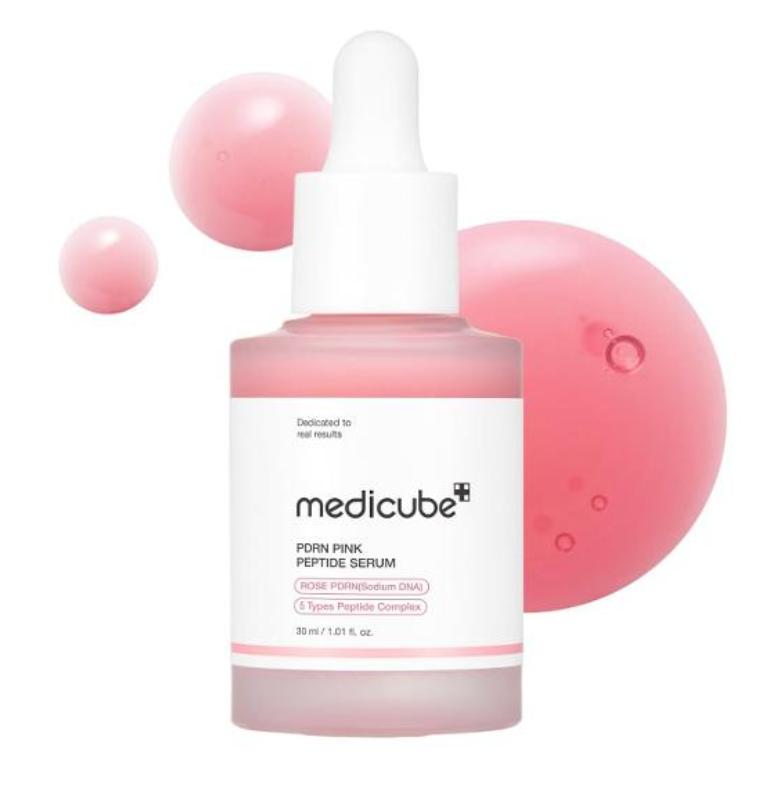 MEDICUBE PDRN Pink Peptide Ampoule Set (30ml + 50ml Refill) – Anti-Aging & Skin Repair Serum