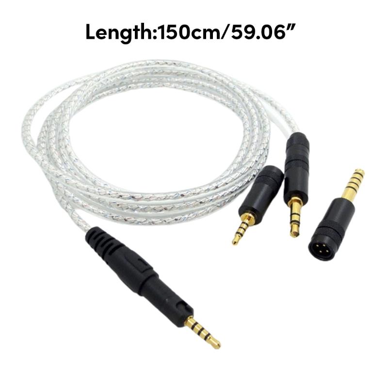 Replacement Headset Cable Silver Plated Wire for Technica ATH-M50X M40X M70X Headphones Enhances Your Sound Experience