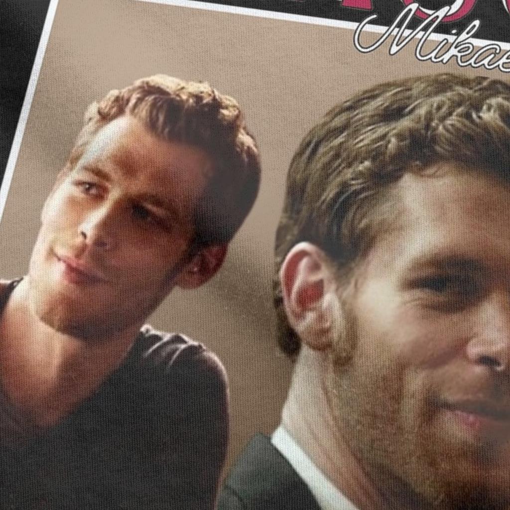 Awesome Klaus Mikaelson The Vampire Diaries T-Shirt Men O Neck Pure Cotton T Shirt Short Sleeve Tee Shirt Graphic Tops