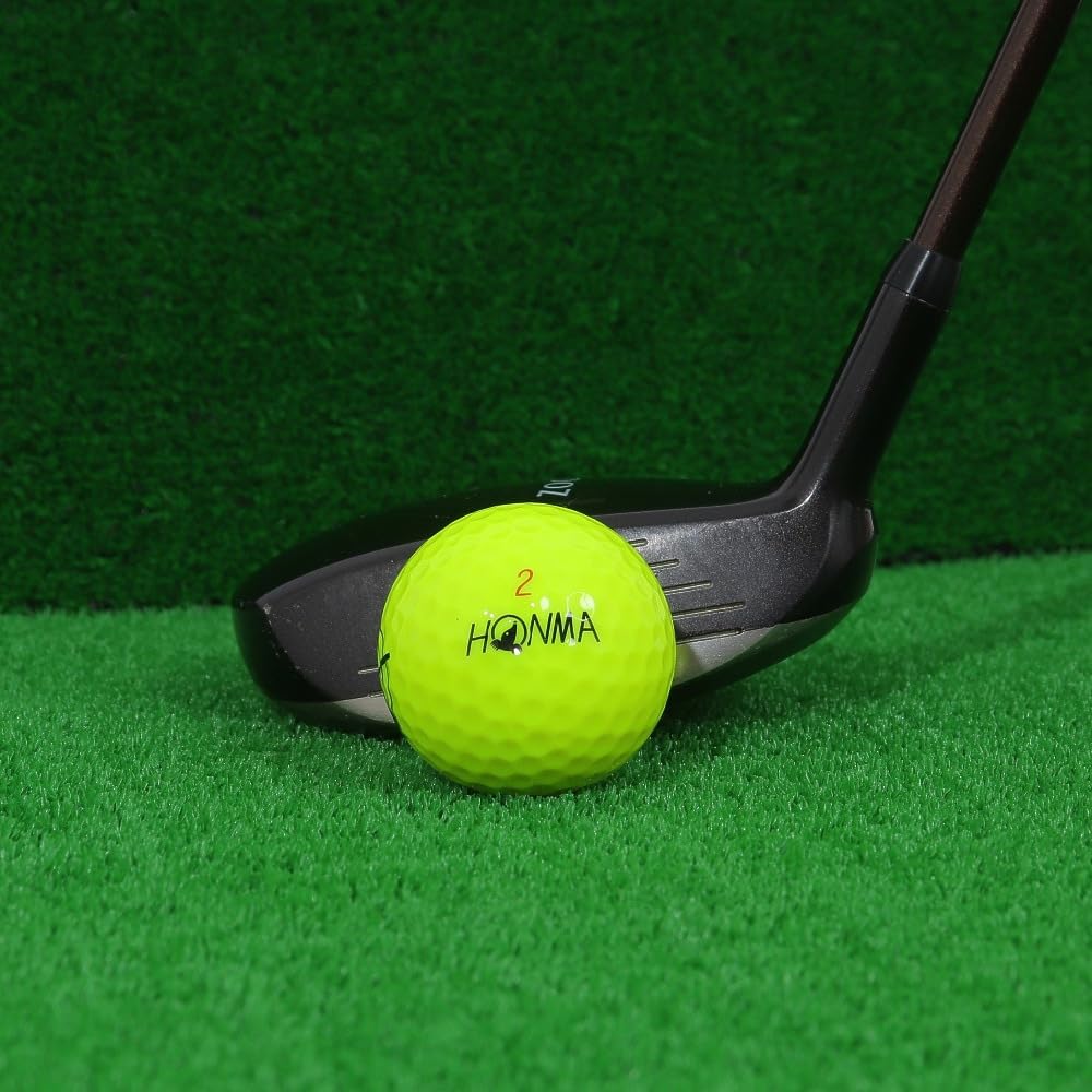 HONMA Golf Officieel Golf HONMA D1 1 Sleeve Ballen, SPIN, Geel, (3 Ballen)