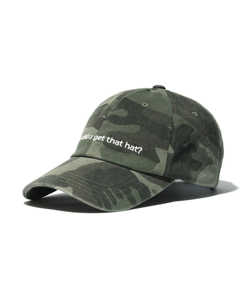 YOUHEE Lettering Ball Cap Khaki