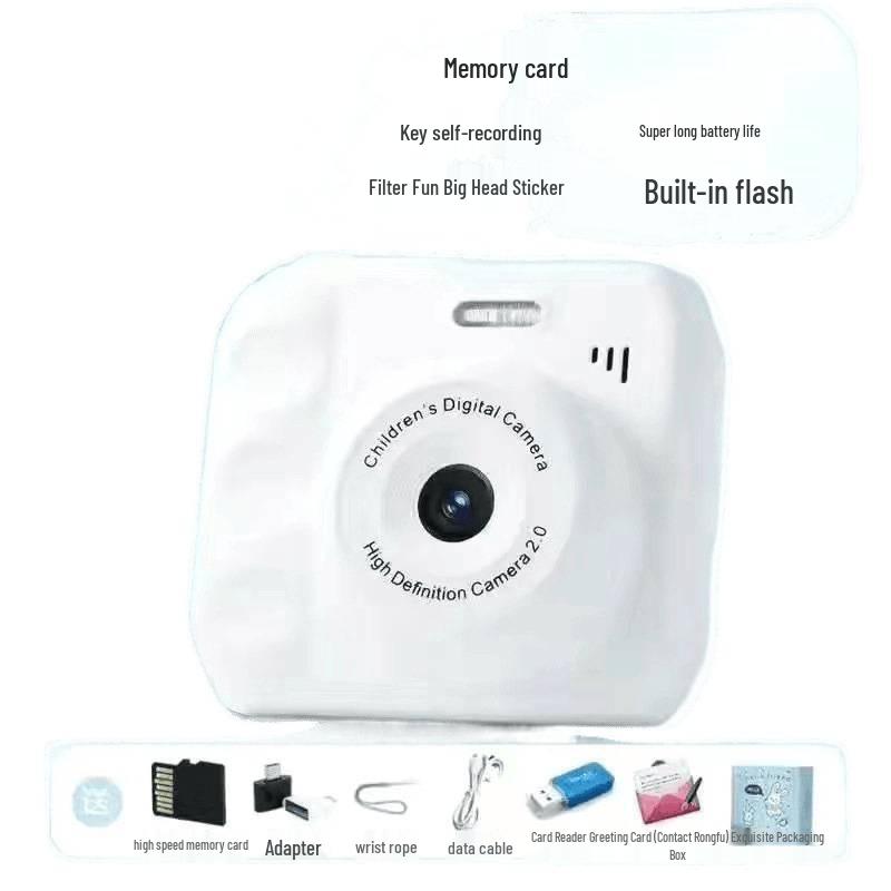 HD Dual Camera Instant Camcorder: Cute Campus & Party Photo Transfer Digital Camera