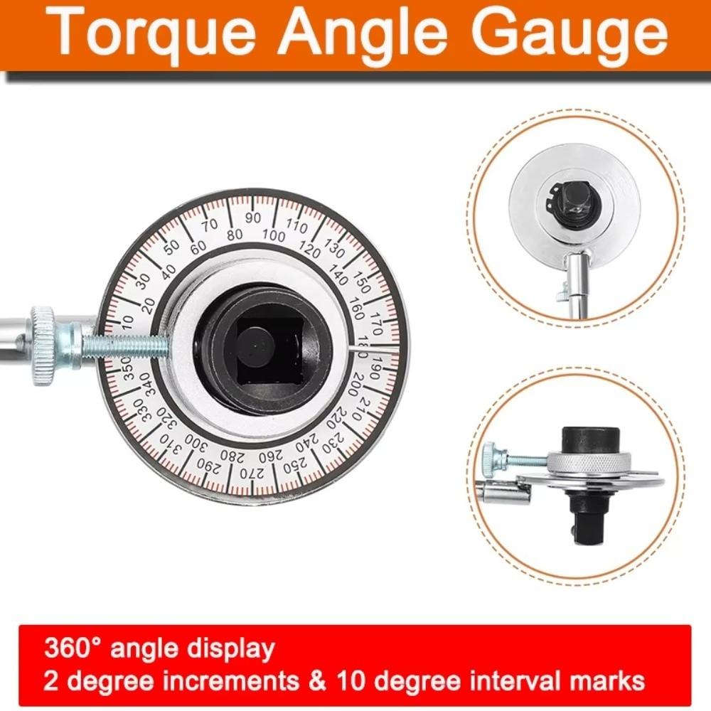 Novo Medidor de Ângulo de Torque de 360 Graus Escala Regular Ajustável Medidor de Torque Chave de Torque Reparo Automotivo