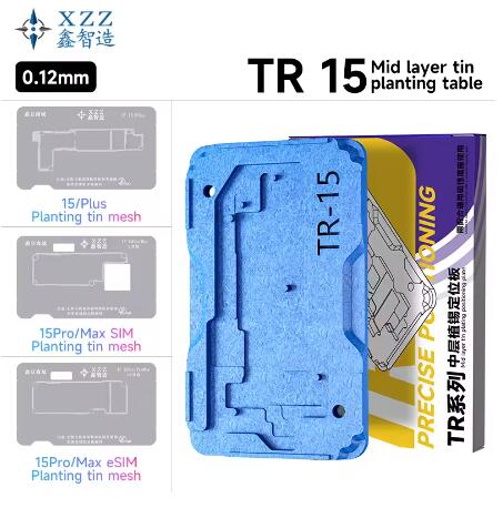 Xinzhizao 26 IN 1 Middle Frame Reballing Stencil Plant Tin Platform for Iphone X 11 12 13 14 15 16PM Motherboard Soldering Tools