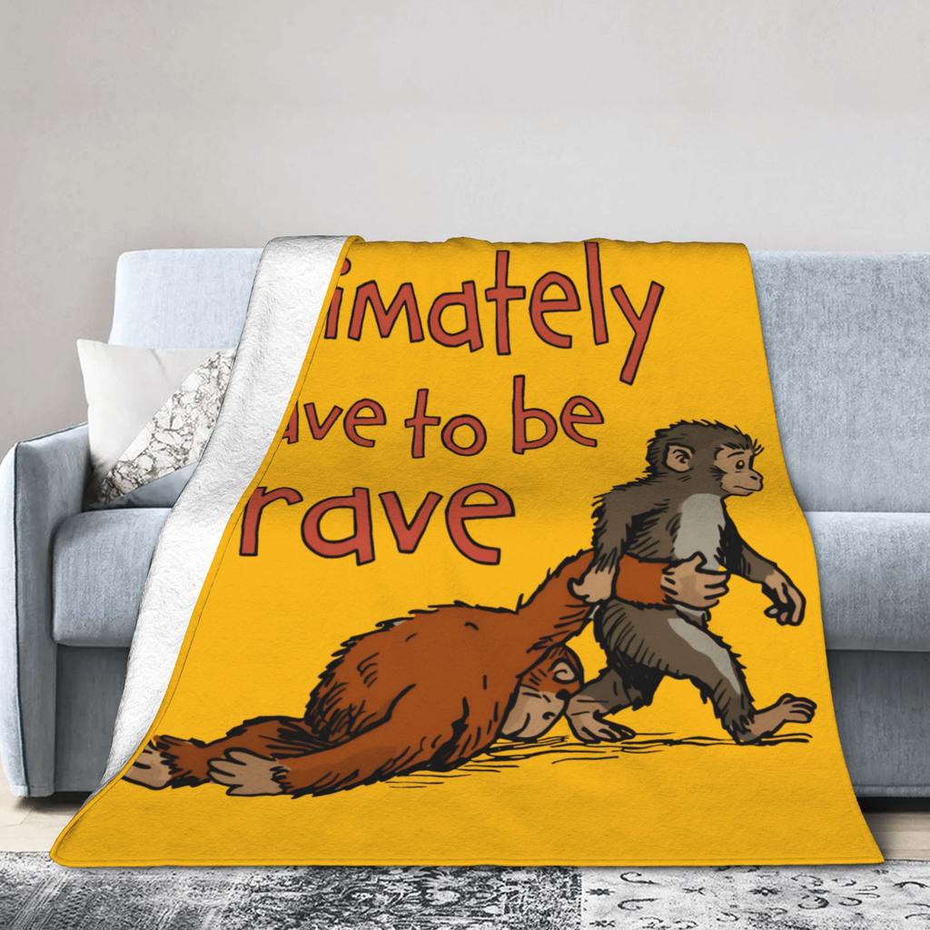 Cute Punch Monkey Knitted Blankets Velvet Warm Throw Blankets for Home Couch Bedspread