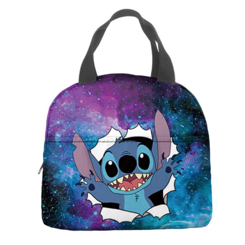 Stitch Lunch Cartoon Bag Oxford Insulated Lunchbox Aluminium Foil Bags Picnic