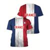 French Symbol 3d Printed T-shirt For Men's Rooster Bicycle Eiffel Tower Pattern T Shirts Street Casual Football Training Tees