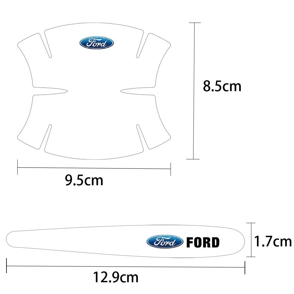 CMOC6 8PCS Car Door Handle Transparent Anti Scratches Protector Film Stickers For Ford Fiesta Mondeo Fusion Escape Edge Kuga Ecosport