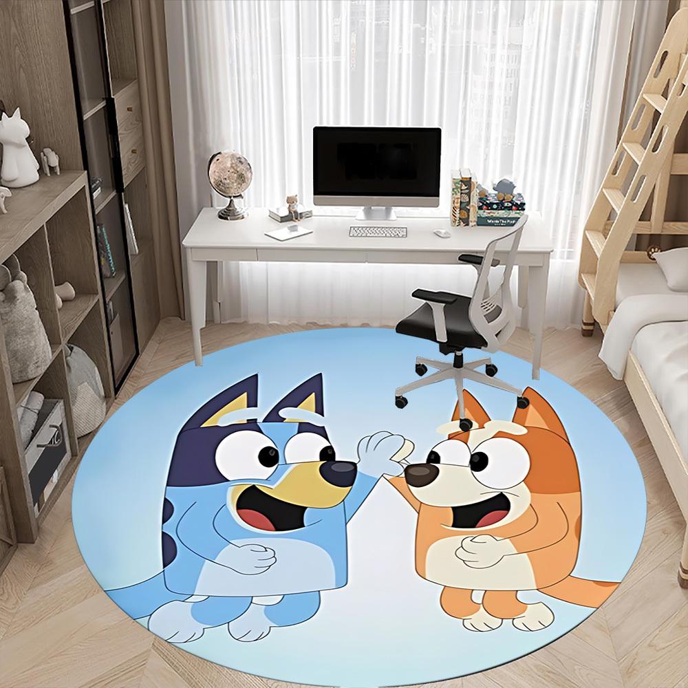 1pc Bluey High Five Chair Carpet for Office, Non slip, Soft and Durable Office Rug for Interior Decoration