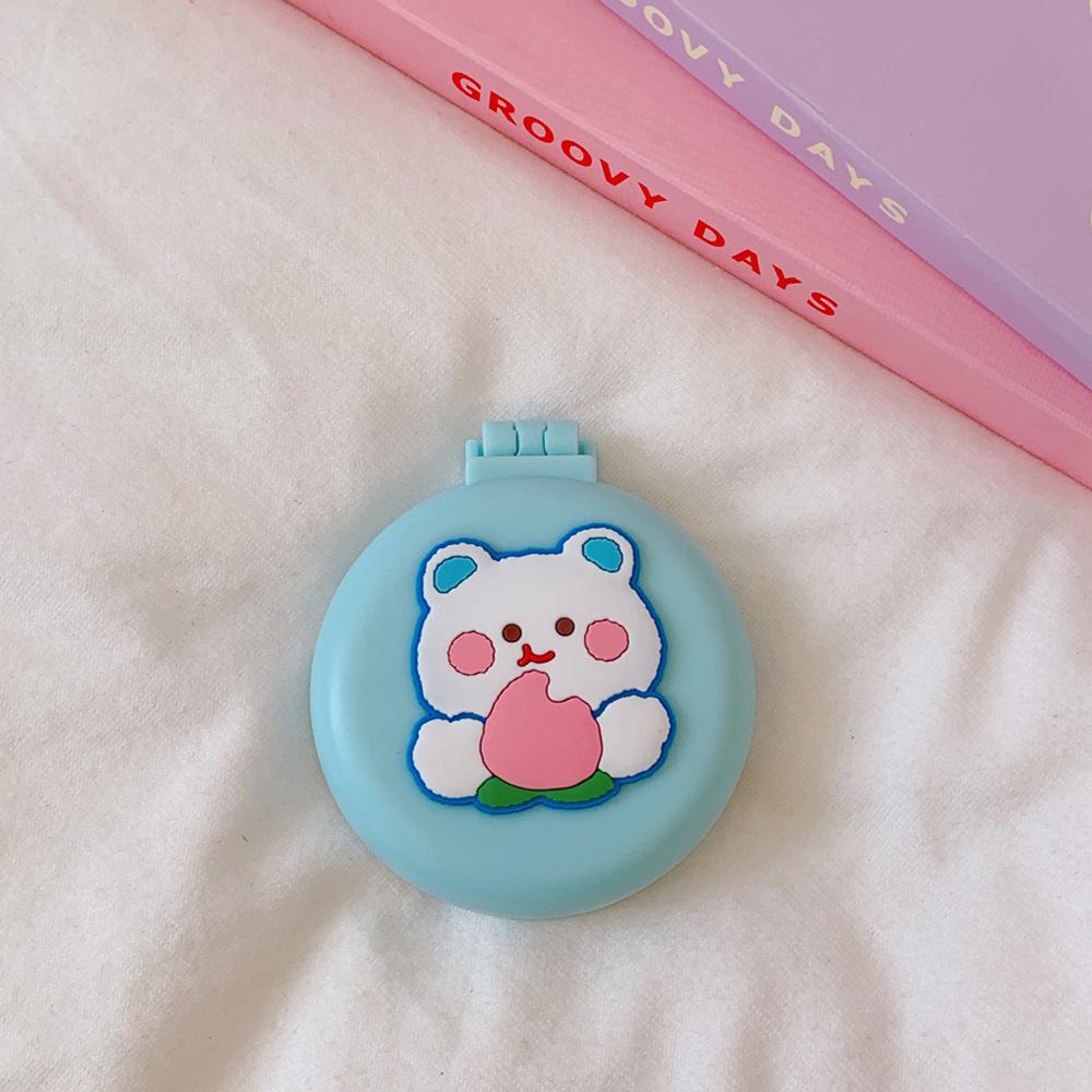 Cute Cartoon Folding Comb with Cosmetic Mirror for Girls Air Cushion Massage Portable Comb  Kids Dress Up Makeups Toy Gifts