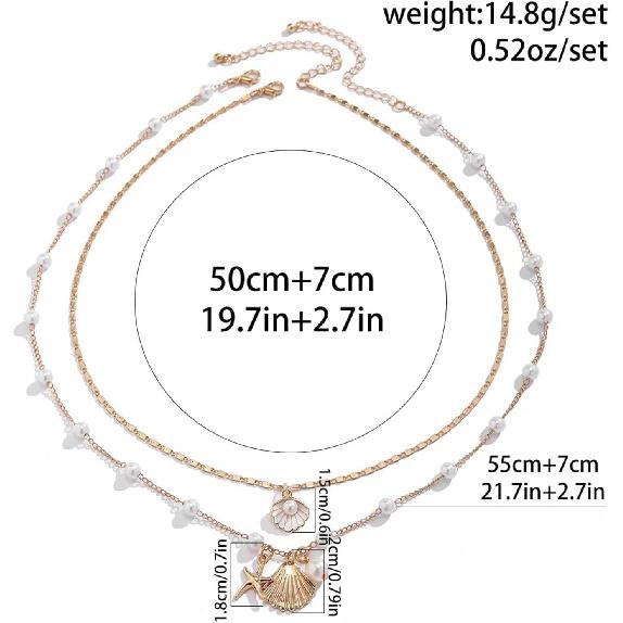 Choice of All Shell Necklace for Women Ocean Jewelry Seashell Starfish Beaded Choker Necklaces Beach Vacation Essentials Holiday Jewelry Fashion