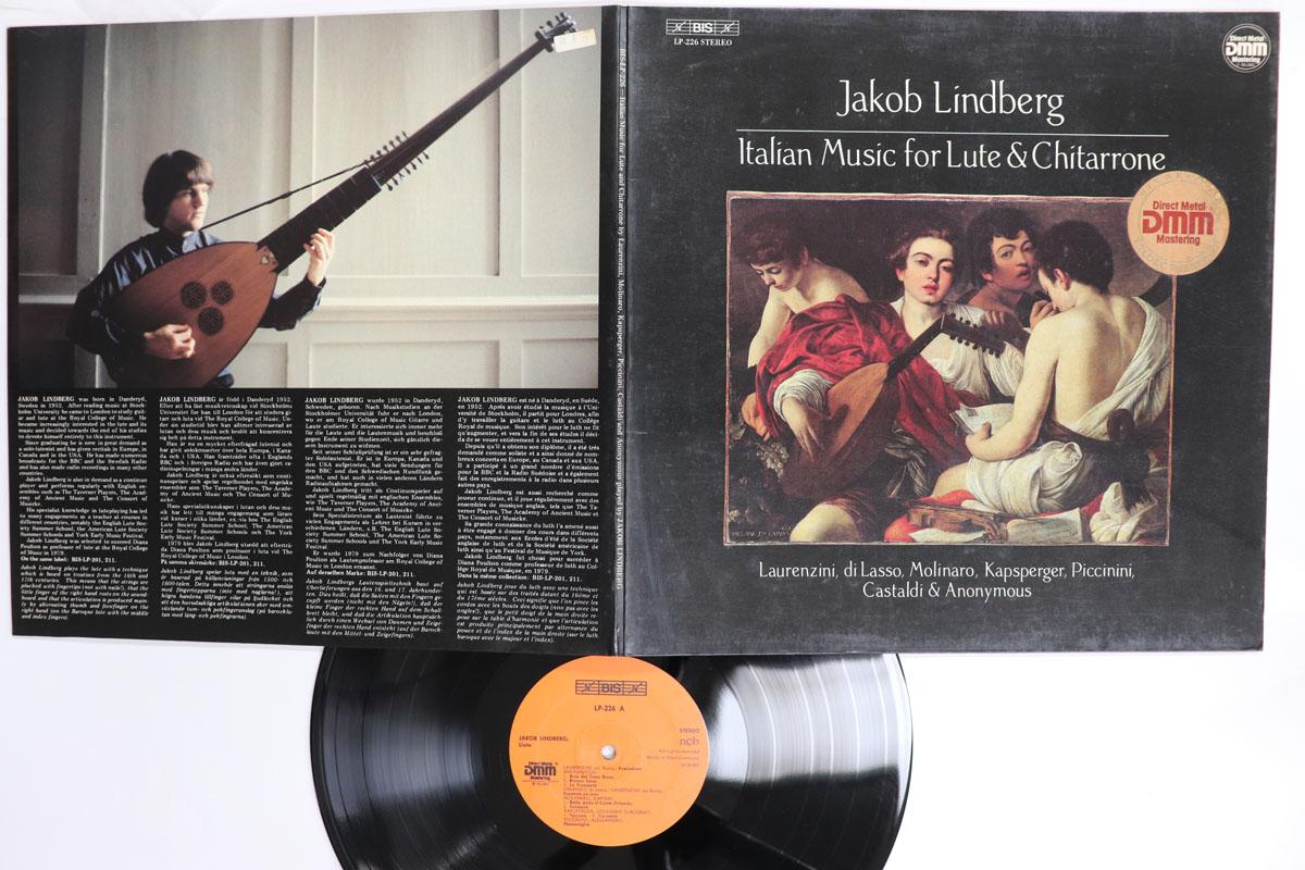 

Виниловая пластинка JAKOB LINDBERG итальянская музыка для лютни и гитары LP226 BIB 1983 Швеция Классика Б/у