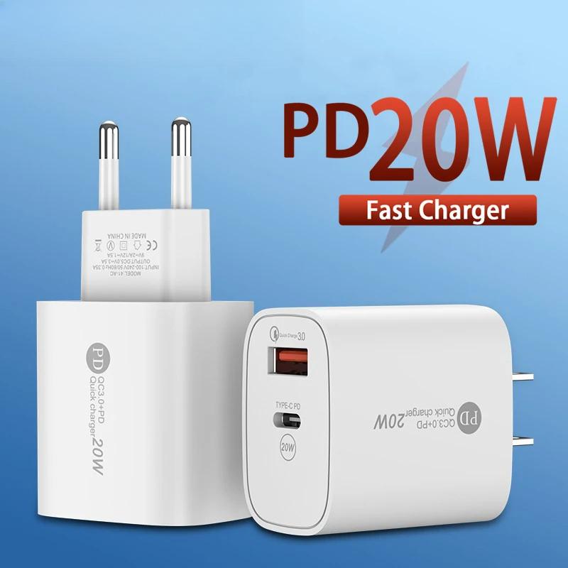 PD 20W Fast Charger for IPhone 16 15 14 13 Pro Max Plus Samsung Xiaomi Huawei Fast Charging Type C USB C Chargers Phone Accessories
