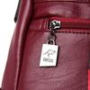 2024 New Fashion Anti Theft Leather Bag Women's Retro Shoulder Bag Large Capacity Travel Backpack