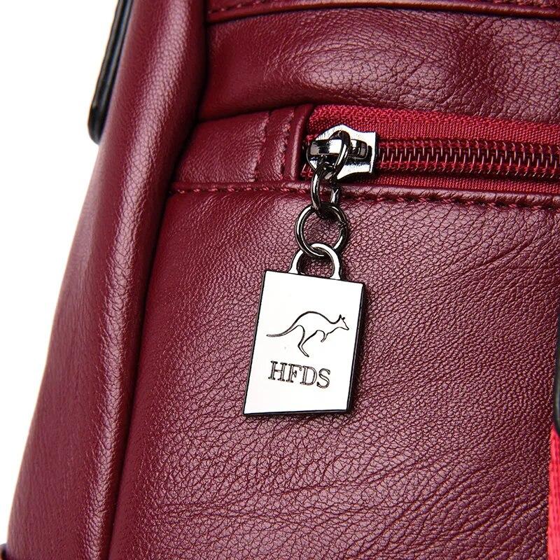 2024 neue Mode Anti Diebstahl Leder Tasche frauen Retro Schulter Tasche Große Kapazität Reise Rucksack