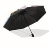"Black Cat", "Star" Automatic Opening and Closing Parasol Compact Travel Umbrella with 8 Ribs for Women and Men Ideal Birthday/Christmas Gif