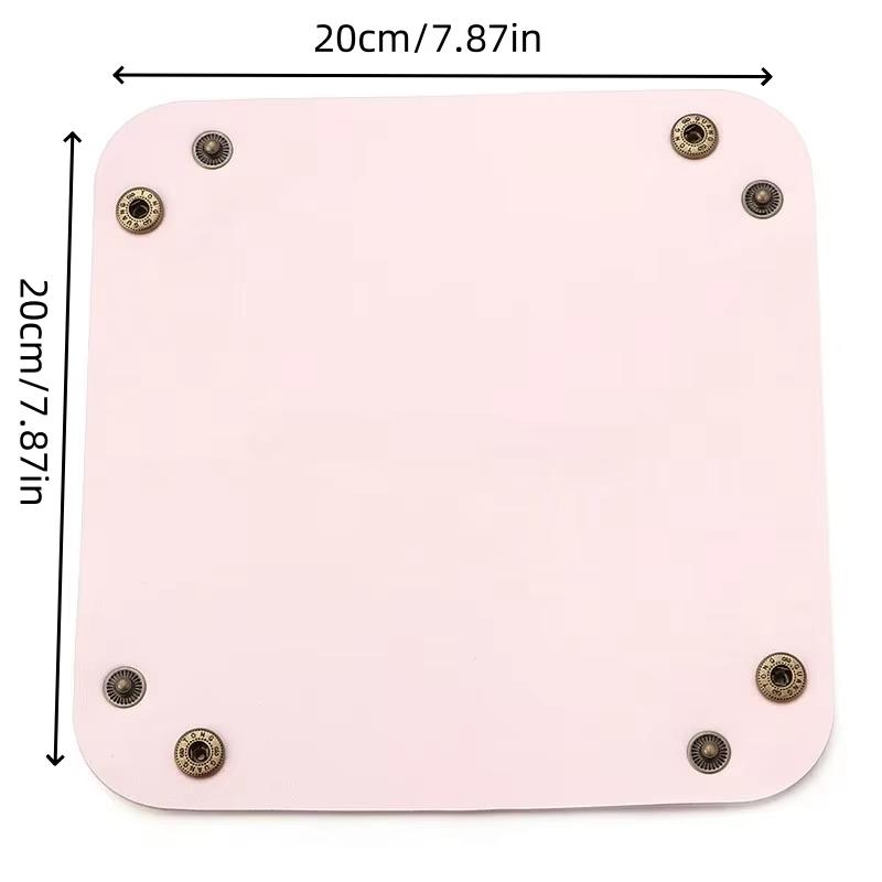 1PC 20cm/7.87inch PU Leather Tray Jewelry Tray Glossy Leather Desk Organizer Leather Tray for Jewelry/Key/Coin/dice Etc.
