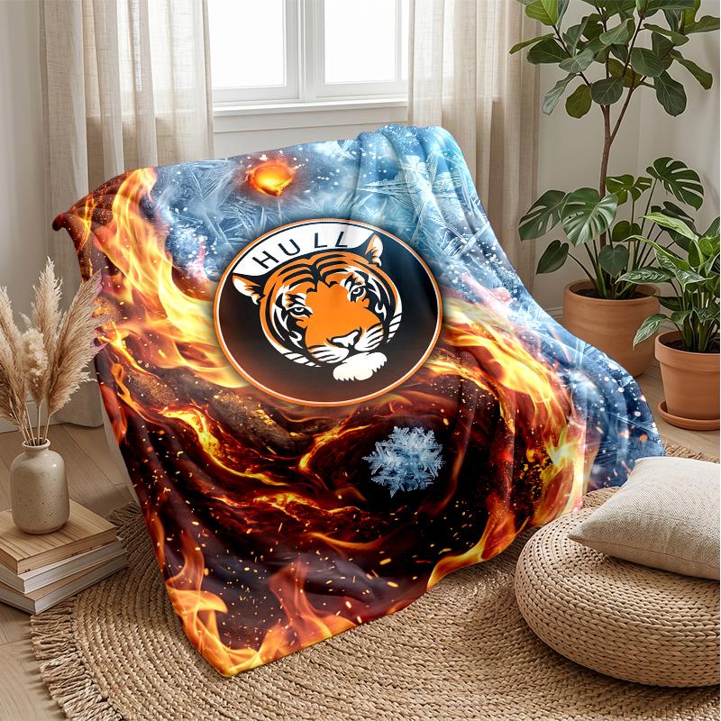 Hull City Football Print Flannel Blanket, Soft Warm Lightweight Throw Blanket for Sofa Bed Camping