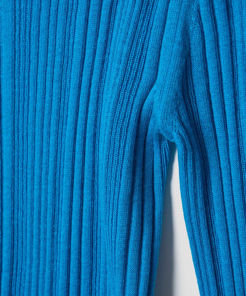 Tudument Boatneck Rib Knit_Teal Blue