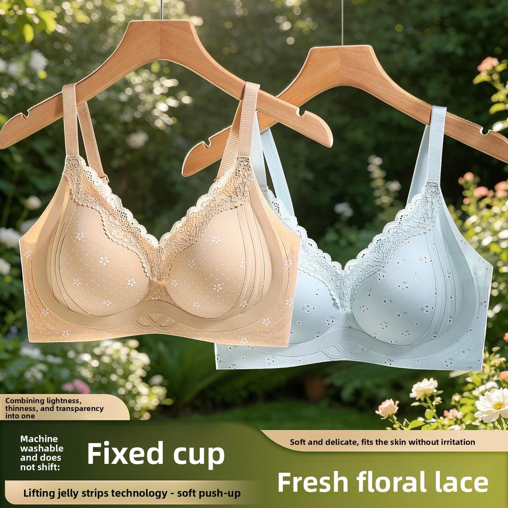 Summer Lightweight Seamless Bra, Small Bust Push Up Full Bust Minimizer Flirty Sexy Wireless Women's Bra