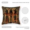Egypt Pharaoh Cushion Cover Anti-dustmite Pillowcase Invisible Zipper Silky Short Plush Sofa Cushion Cover