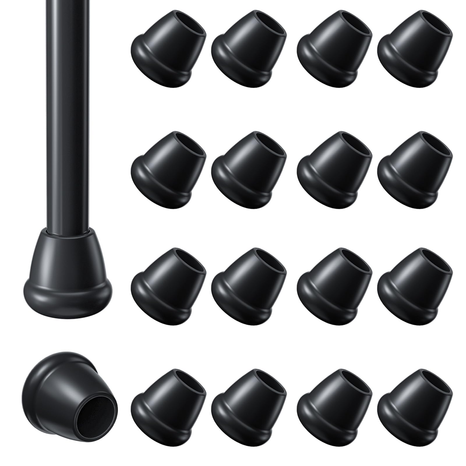 

Ezprotekt Ножка стула 16 Металлическая ножка стула Нога стула Нога стула Нога стула Совместима с младенцами и напольным покрытием, детали, встроенная пластина, тихий, чёрный