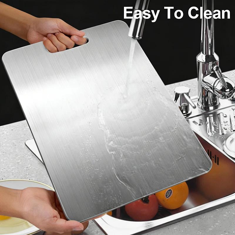 316 Steel Titanium Cutting Stainless Boards for Kitchen Board Thickened Double Sided Food Grade Portable Fruit Meat Chopping