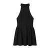 Jnleaog Autumn New Women's Clothing Fashion Style Stylish Sleeveless Ruched Halterneck Dress 3067255