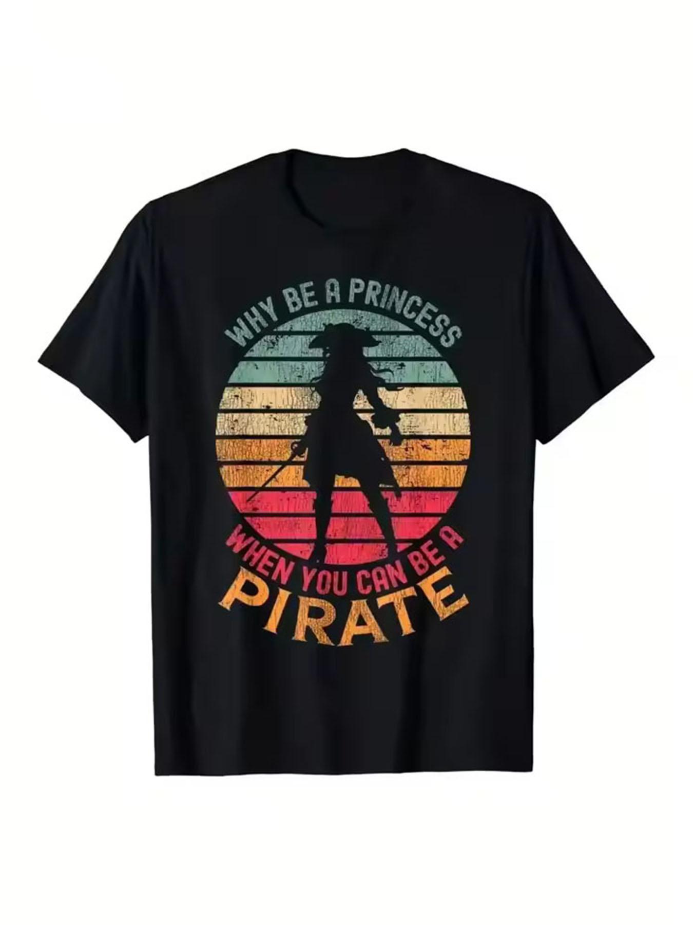 Interesting and Strange Design Sense American Heavy Cotton Printed Short Sleeve Loose Comfortable Casual Round S