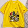 Pedro Sanchez Spagna PSOE Maglietta in Cotone Uomo Donna Casual Manica Corta Magliette Vintage Girocollo Maglietta Top con Fantasia Oversize