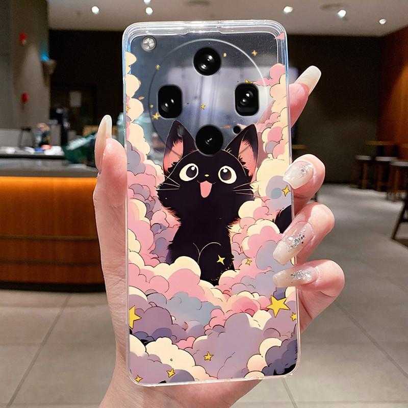 Phone Case For OPPO Find X8 Ultra 5G PKJ110 PKU110 Viral Fluffy Bunny Pattern Shell Soft TPU Transparent Shockproof Cover