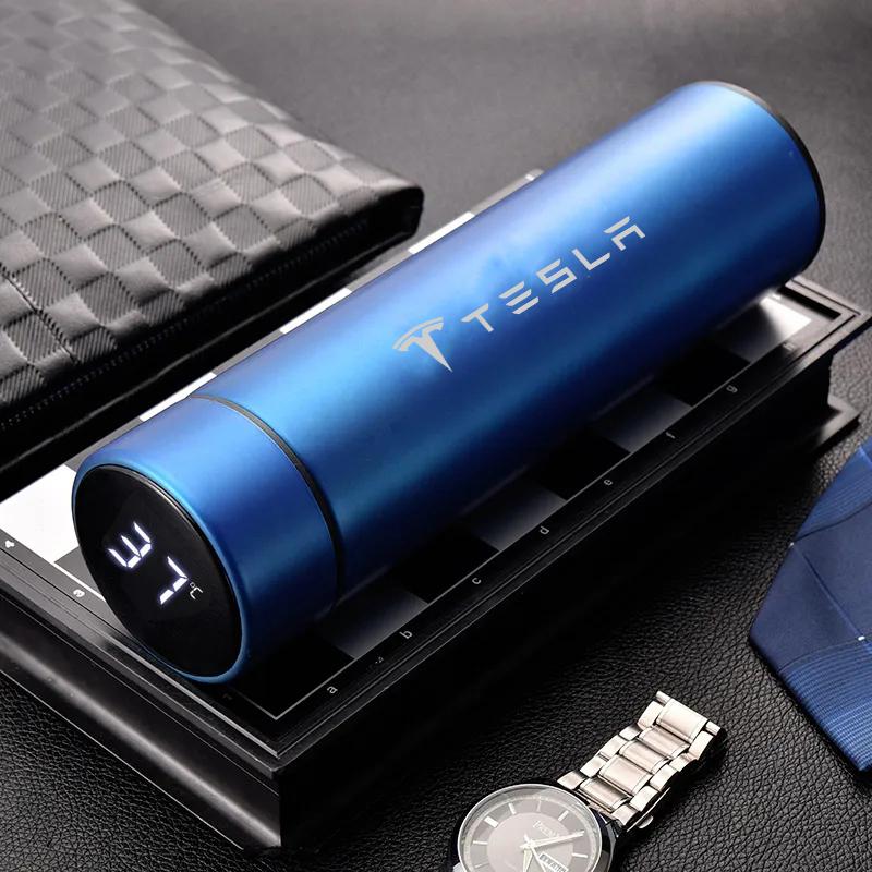 Car 500ml Intelligent Temperature Display Insulating Cup For Tesla Model 3 Model Y Model S Model X Auto Interior Accessories