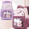 Cartoon Backpack Spacious And Comfortable School Bag Casual Daypack Book Bags For Daily Use School And Activities  Light purple