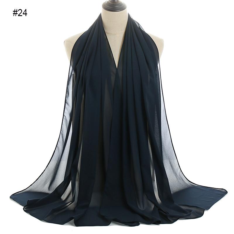 Good Stitching Muslim Chiffon Hijabs for Women Solid Chiffon Shawl Scarf Head Wraps Foulard Femme Hijab Scarves Muslim Turban
