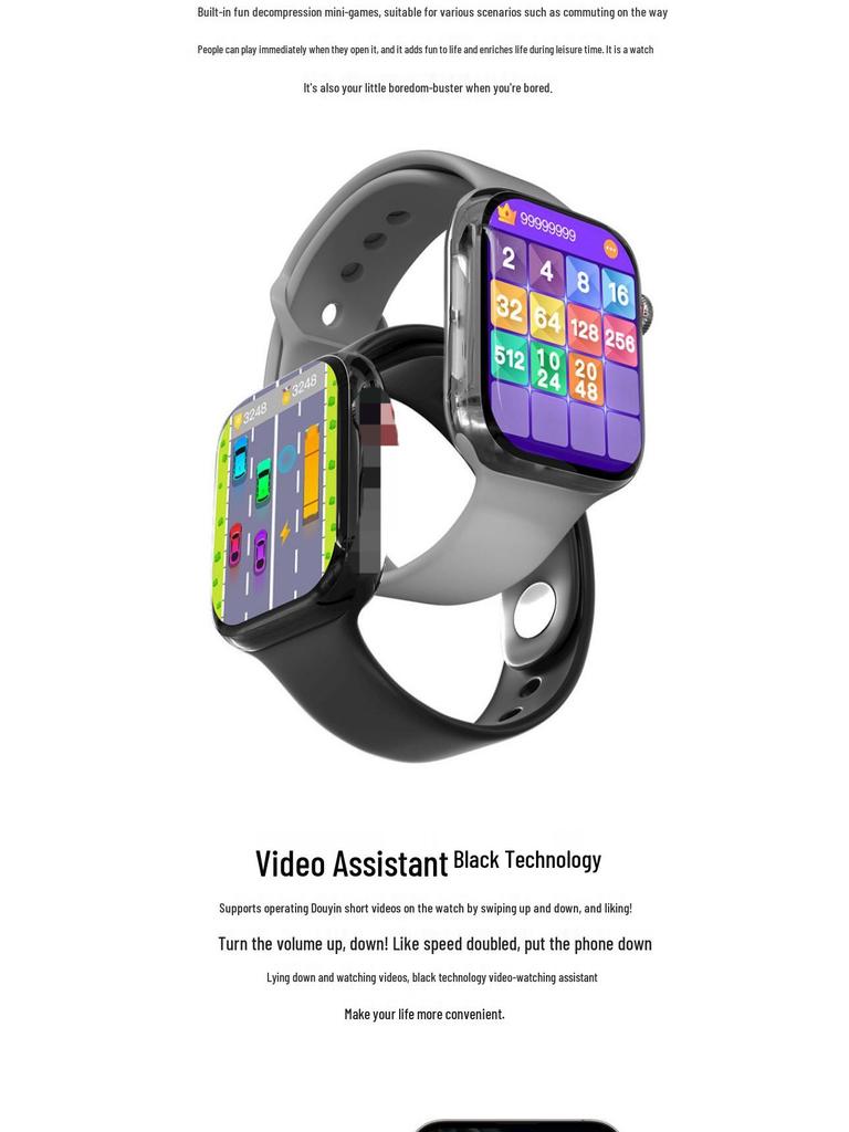 Smartwatch S10: NFC-Zahlung, Sport, Schrittzähler, Herzfrequenz, Schlaf- & Blutsauerstoffmonitor.