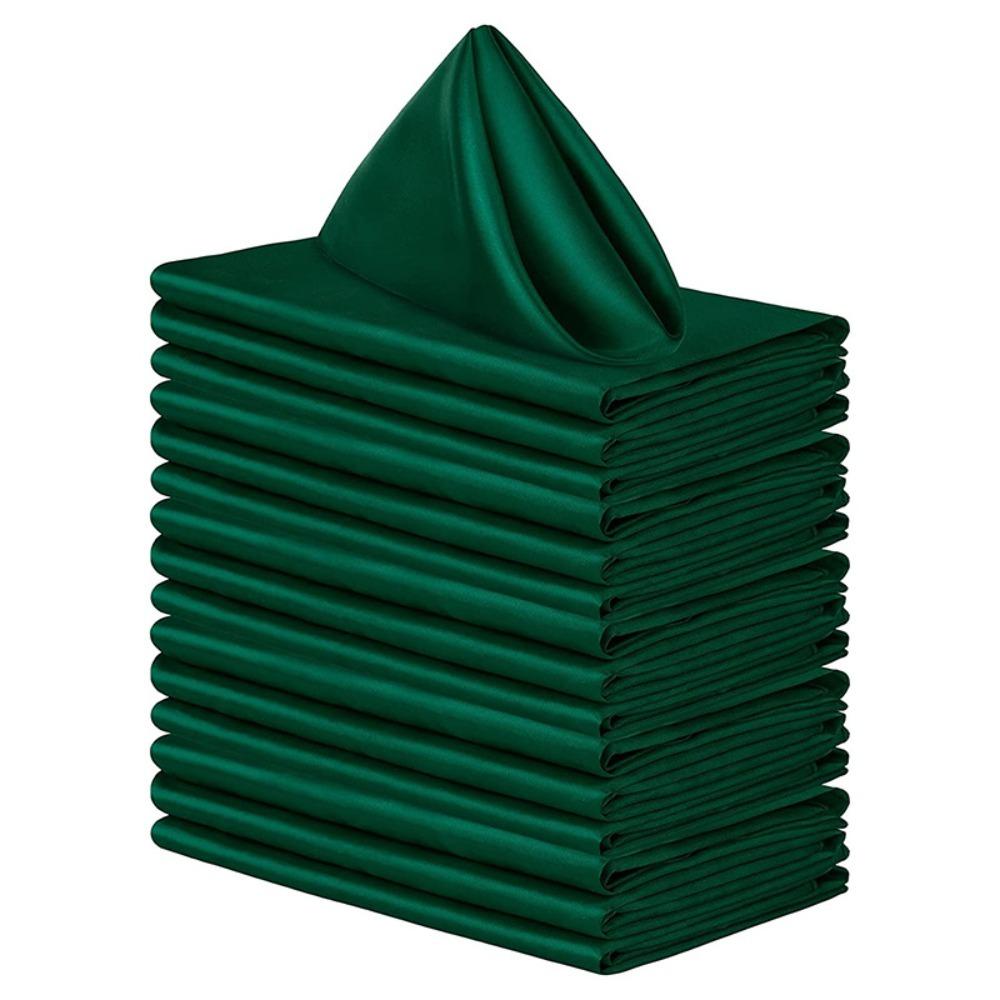 10pcs Soft Satin Napkin 30x30cm Table Napkins High-end Dinner Napkins  Event