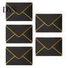 Professional Correspondence Supplies 5Pcs Western Style Envelopes with Gold Foil Trim, Offset Paper Invitation Decorative Gift Card for Wedding,