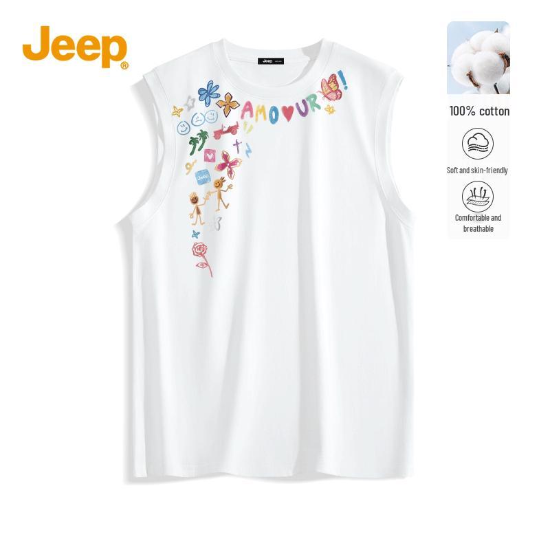 JEEP Men s Summer Breathable Cotton Tank Top 3XL