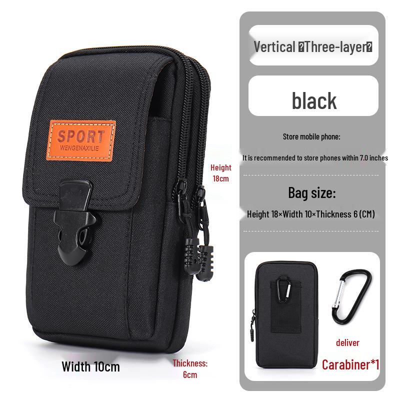 Men's Trendy Multifunctional Leather Phone Belt-Loop Pouch: Waist Bag and Tool Holder for Construction Site Work