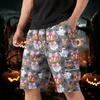 Men's Halloween Cargo Shorts with Multiple Pockets, Drawstring Waist, Casual Work Shorts for Costume Party, Summer Outdoors, Beach, Hiking, Daily Wear